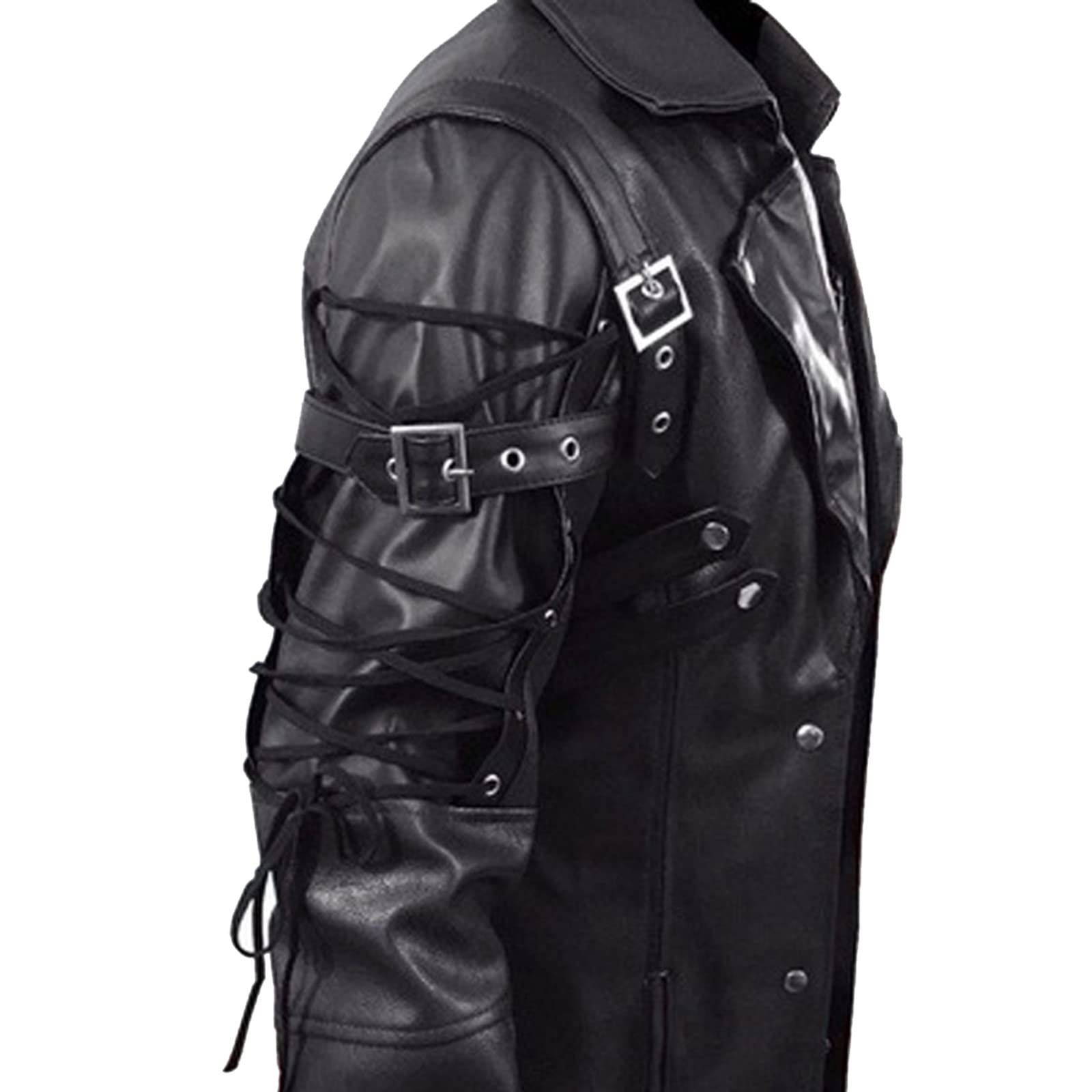 Uomo Gothic Steampunk Frack Steampunk Gothic Vittoriano Rinascimento Party Smoking Giacca Outwear Felpa Capodanno Steampunk Giacca Medievale