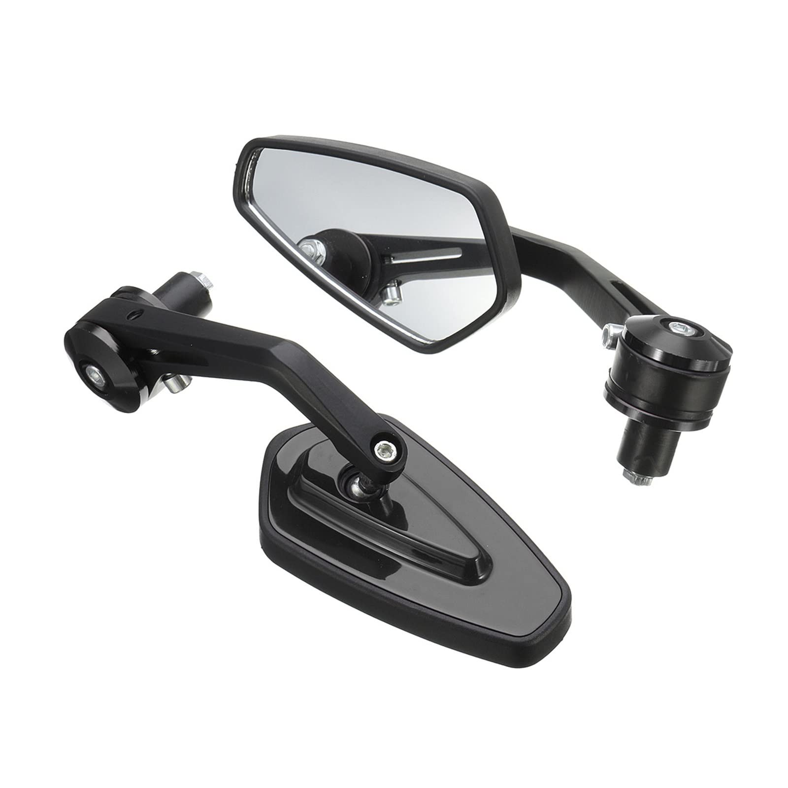 BAFAFA Rétroviseur Latéral Guidon Rétroviseur Moto Moto Aluminium 7/8 "22mm Barre Fin Côté Rétroviseur Moto Vélo Guidon Rétroviseurs