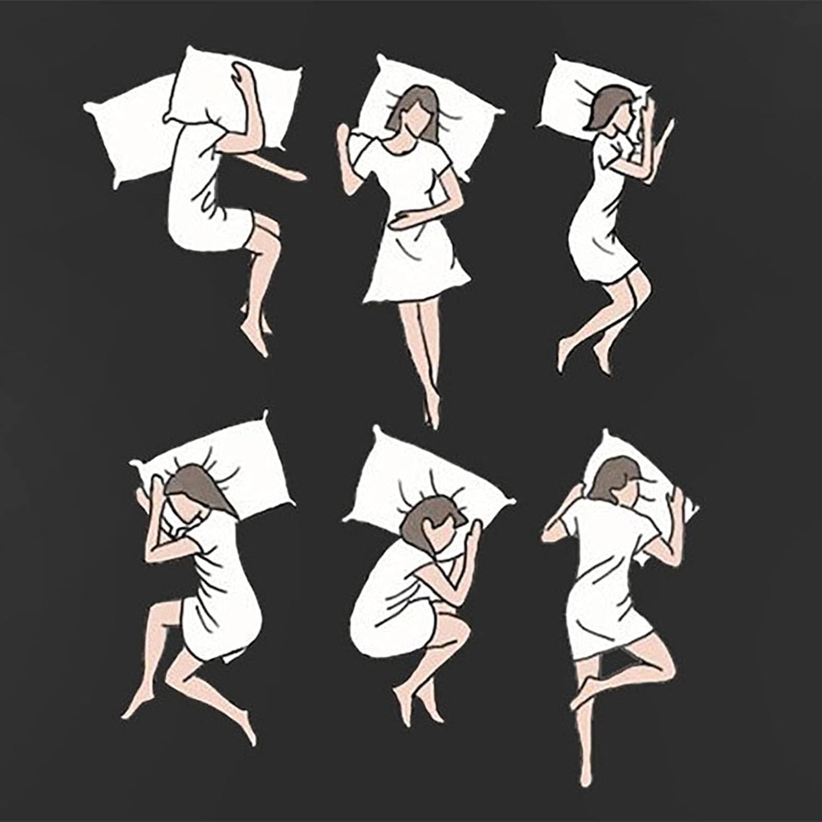 Oreiller ergonomique anti-ronflement, oreiller de sommeil profond en coton avec 3 divisions scientifiques, forme cervicale orthopédique, ne s'effondre pas, pour les personnes dormant sur le dos