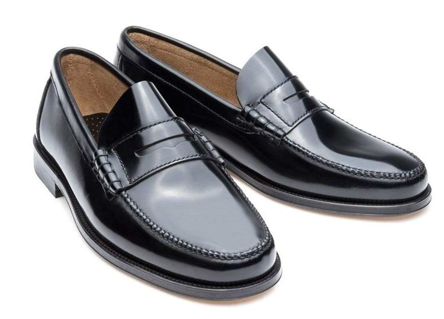 Castellano año 1920 Modelo 800, Zapato Antifaz Piel florentik Negro