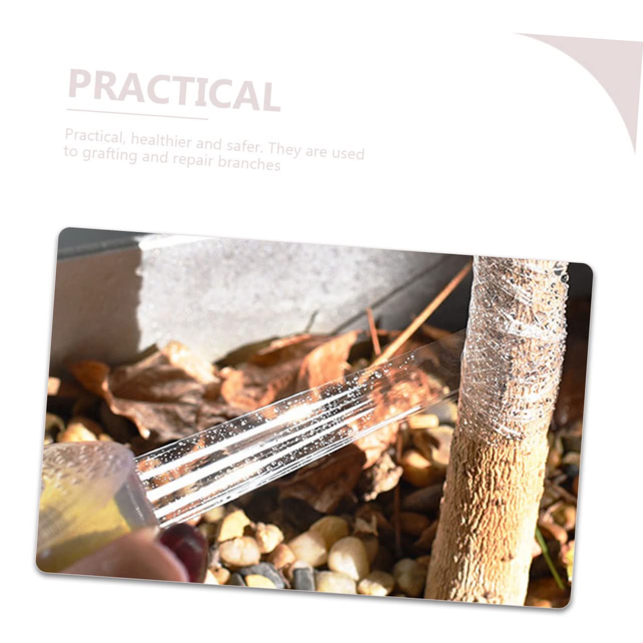 OFFSCH 5 Rolls Tape Garden Grafting Tool Pruning Tape Plant Wrapping Film Plant Grafting Film Stretchable Plants Repair Tapes Flex Tools Fruit Tree Wrapping Tape or White