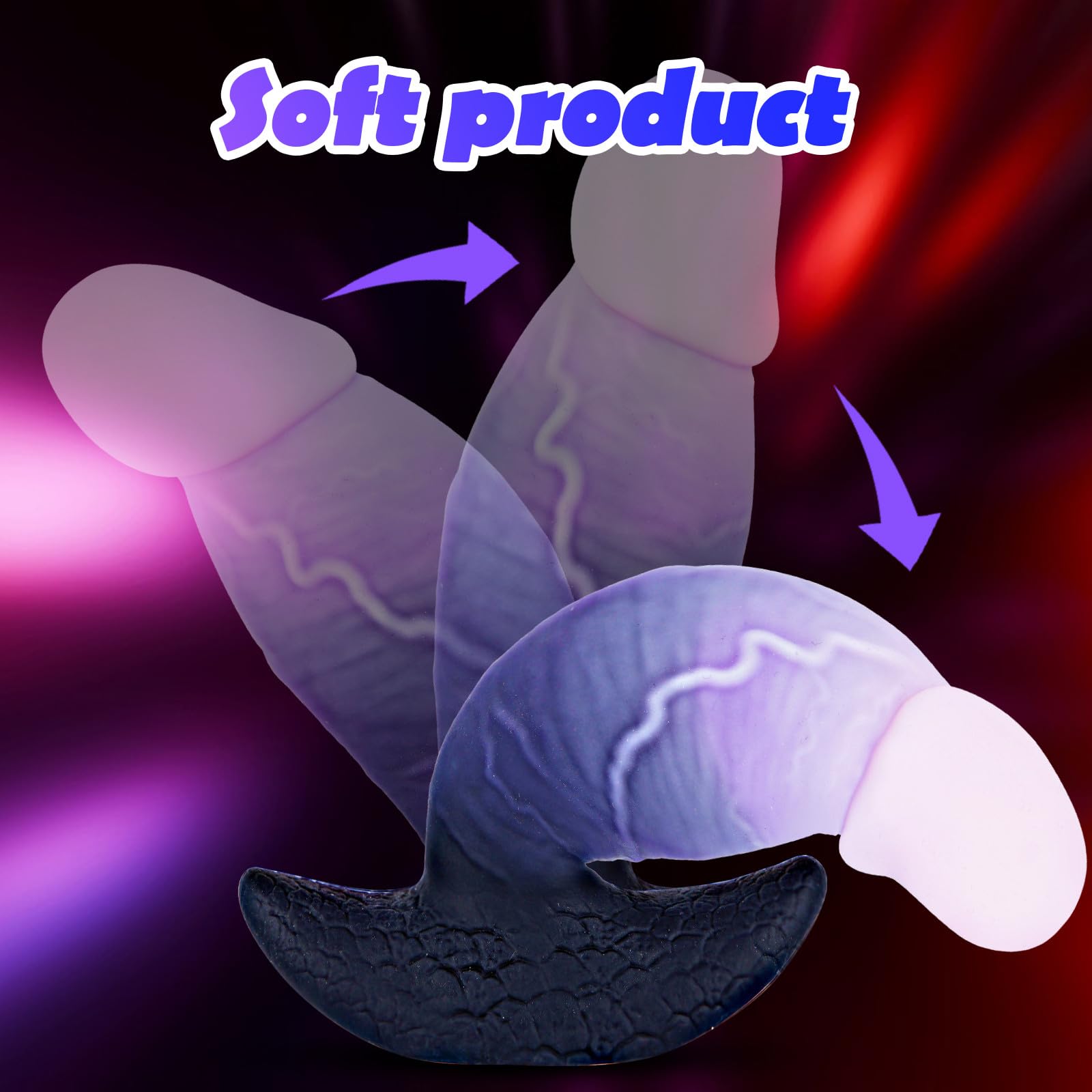 3 Size (5.7", 6.9", 8") Realistic Butt Anal Plug Dildo Set, Silicone Monster Fantasy Anal Training Kit with Wearable Base, Small Big Prostate Anal Beads Dildo Sex Toys for Beginners Advanced Users