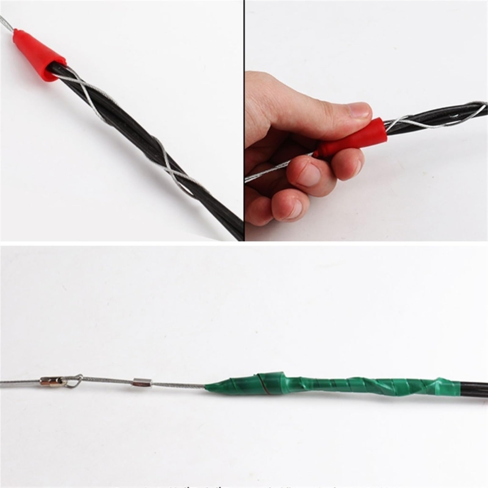 Kit de cinta pasacables de fibra de vidrio naranja de 3-6 mm y 5-30 m for pasar cables a través de la pared(Inner Diameter 6mm,30m)