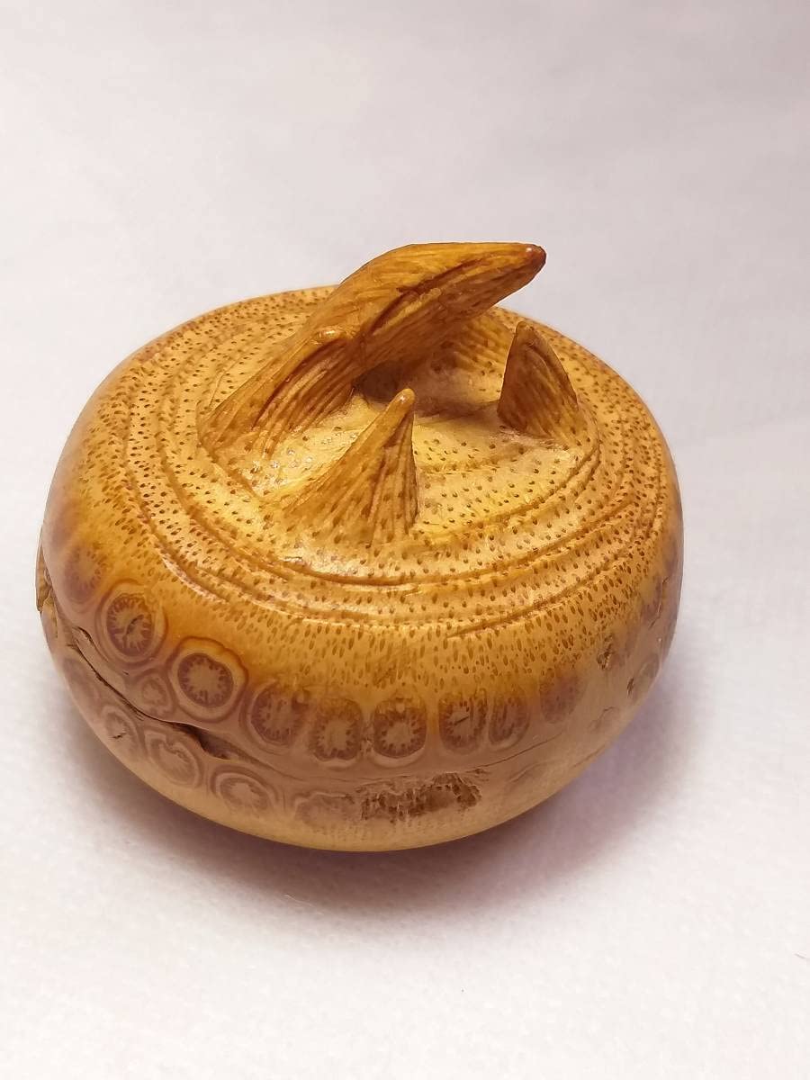 ♪即決天然最高級野生金絲玉竹無垢根材高彫置物、