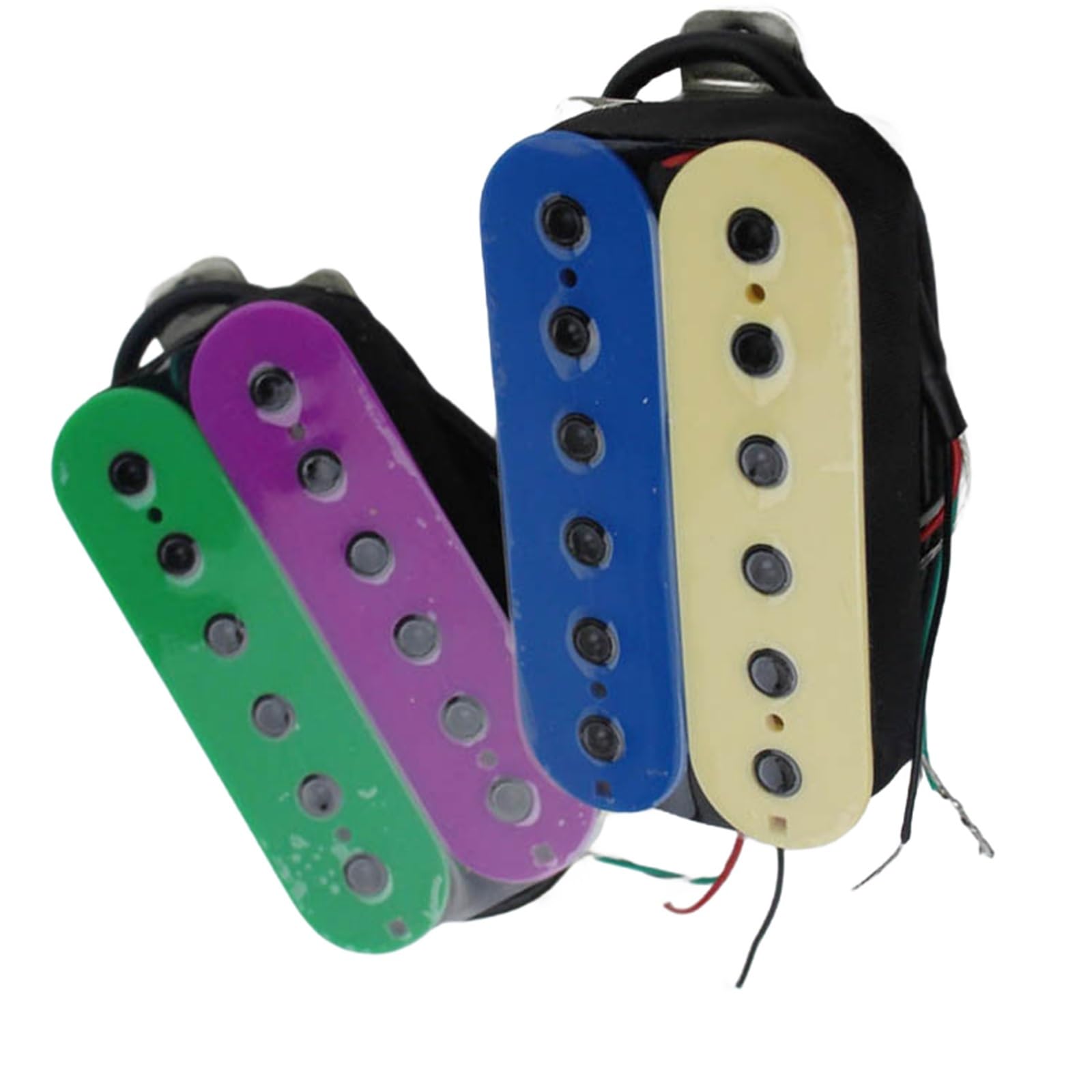 Rofesjonalnych Przetwornik Do Gitary Elektrycznej Humbucker Gitarowy | Podwójny przetwornik gitarowy Kolorowy podwójny otwarty przetwornik