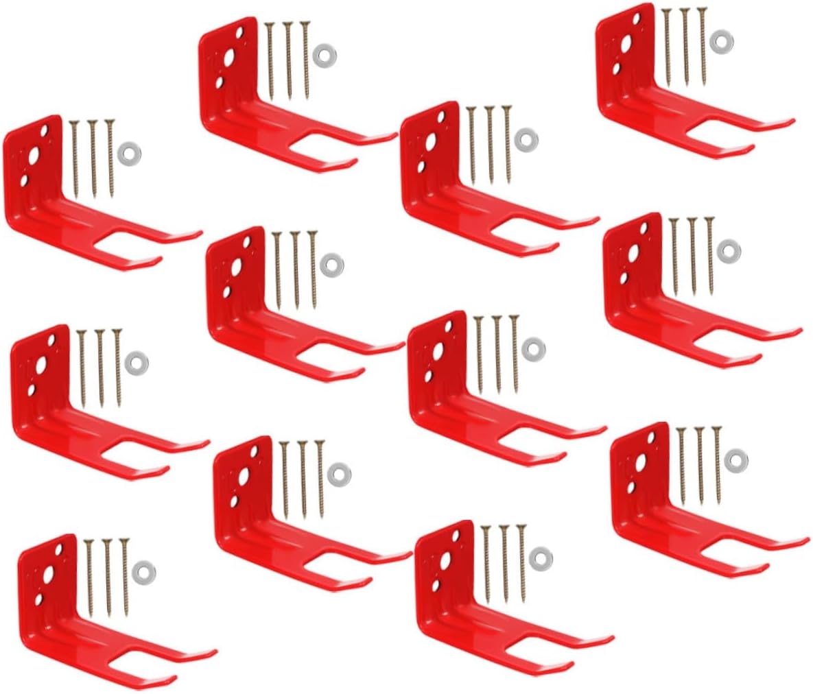 Fire Extinguisher Wall Mount Bracket Red Metal Holder with Screws for Easy Installation Home Kitchen Classroom Walls High-Strength Fire Extinguisher Holder for Quick Emergency