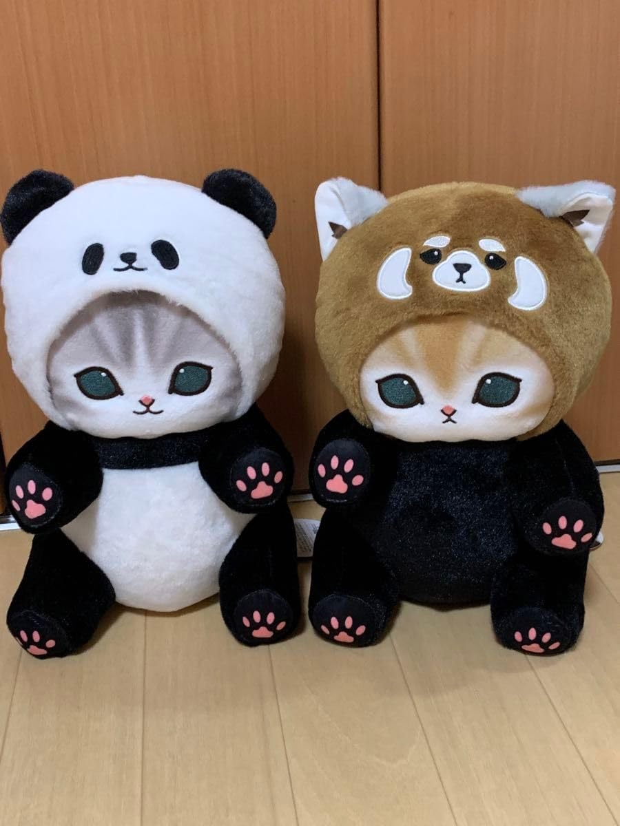 信州限定パンダモフモフセット ぽてたまぬいぐるみ mofusand パンダにゃん ベージュ【サン・アロー