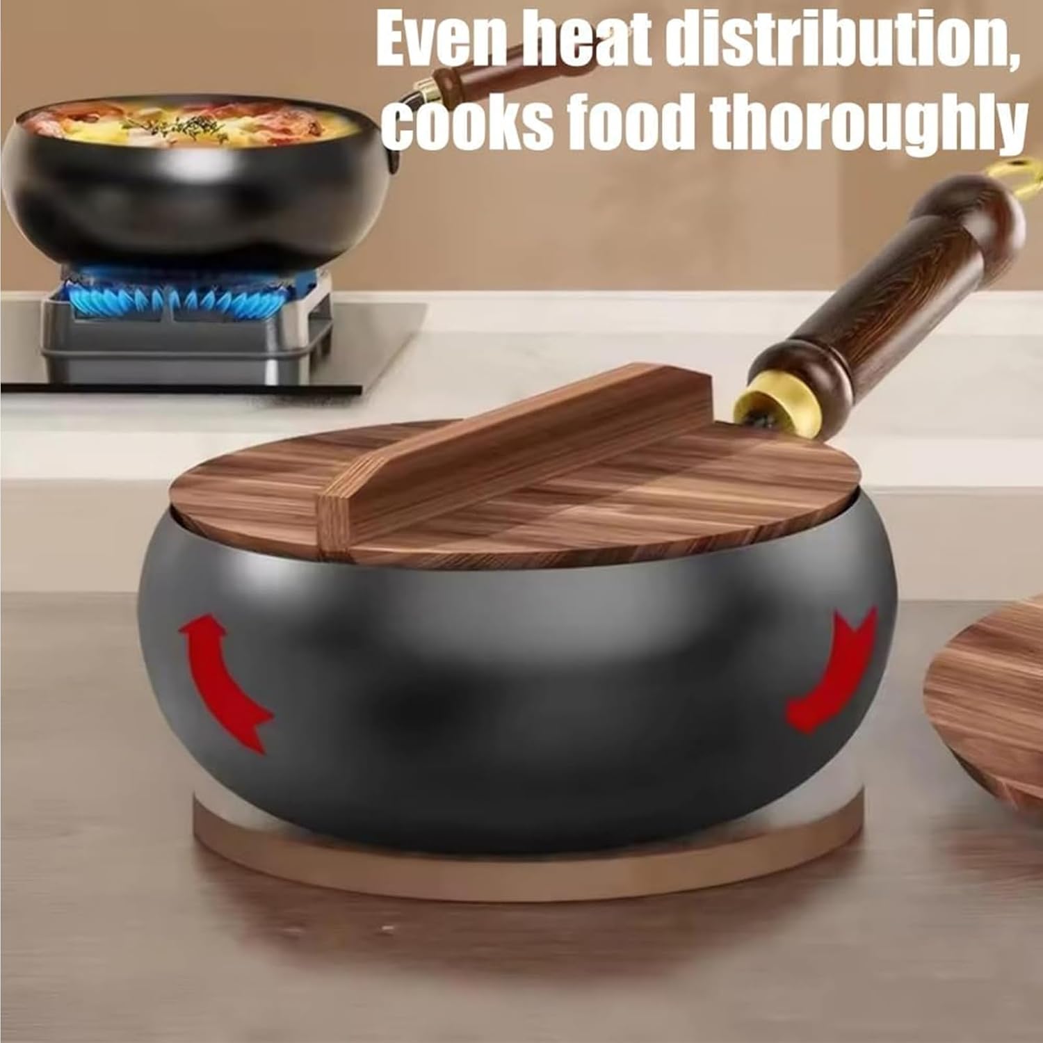 Japanese Iron Pots for Cooking, Cast Iron Pot From Japan, Uncoating Cast Irons Pot with Glass Cover High Purity Big Belly Pots for Stir-Fry, Steaming & Searing (11in)