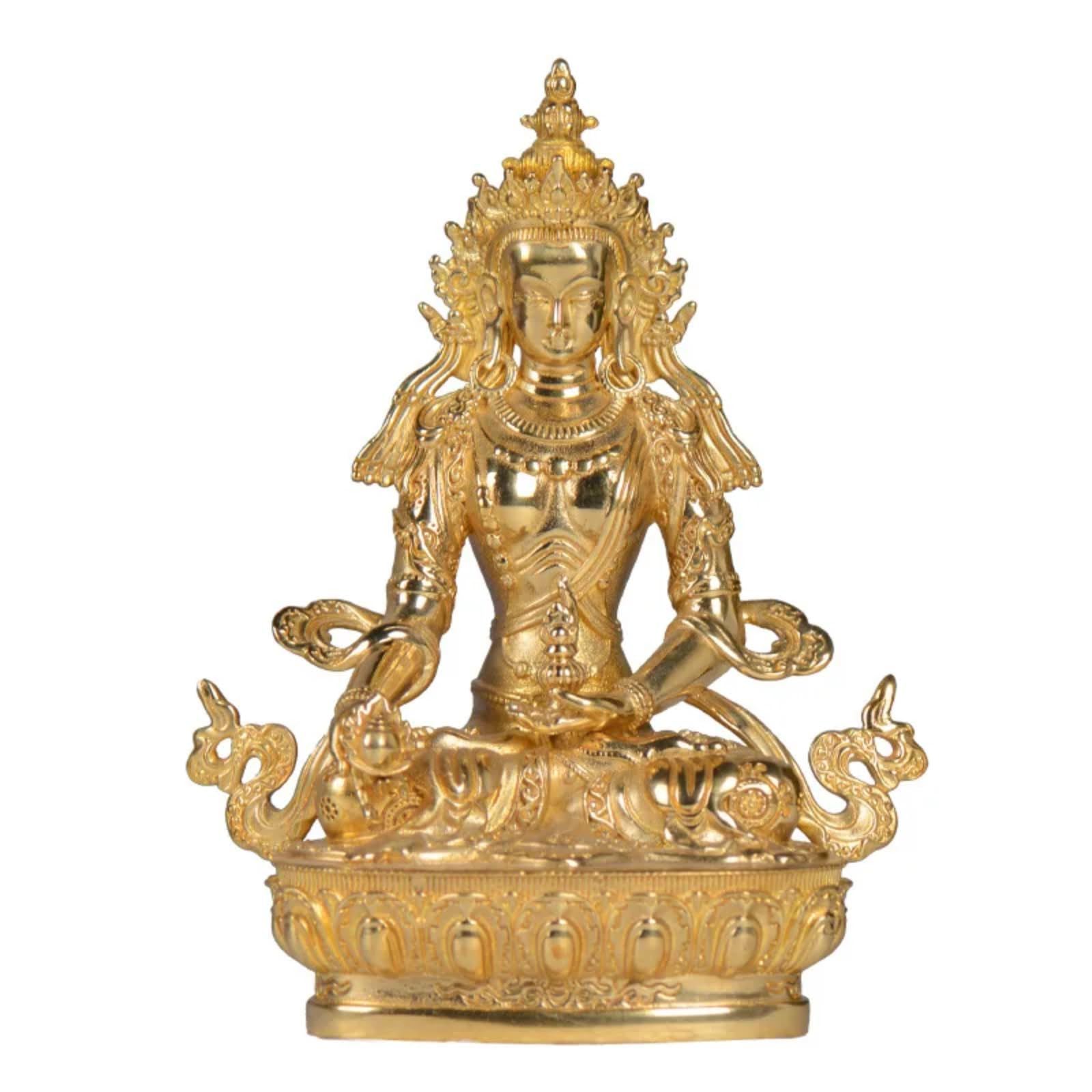 Statue de Dizang Bodhisattva en cuivre de 9,5 cm pour la décoration Fengshui