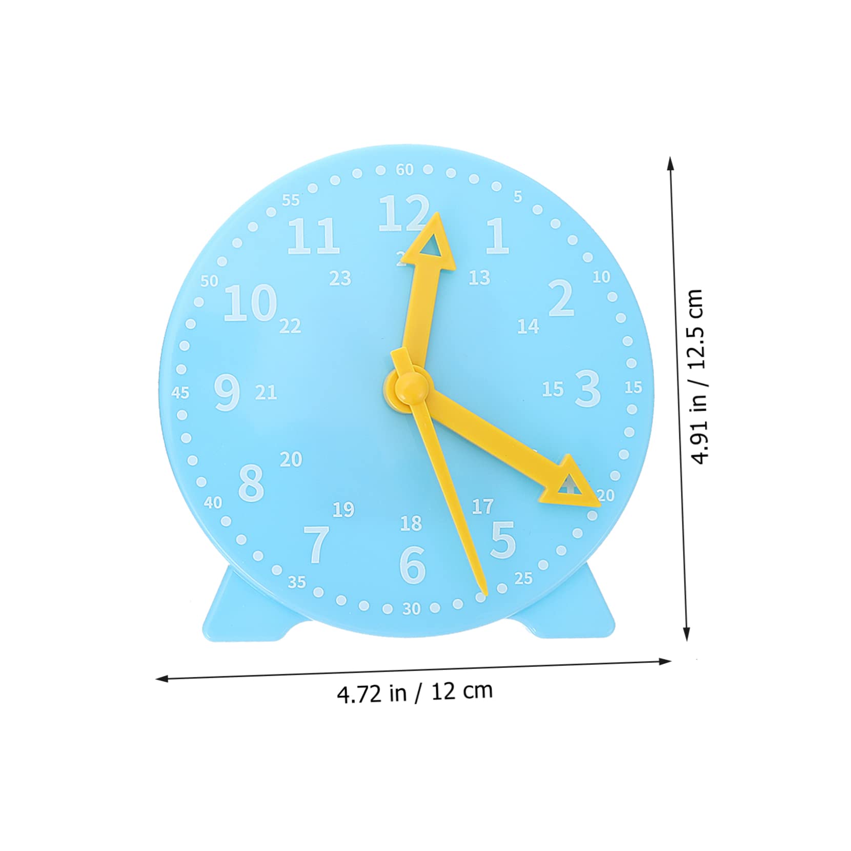 Abaodam 2Pcs Educational Display Clock Model Prop for Analog Teaching Clock for School Learning Random Color for Recognition and Classroom Demonstration