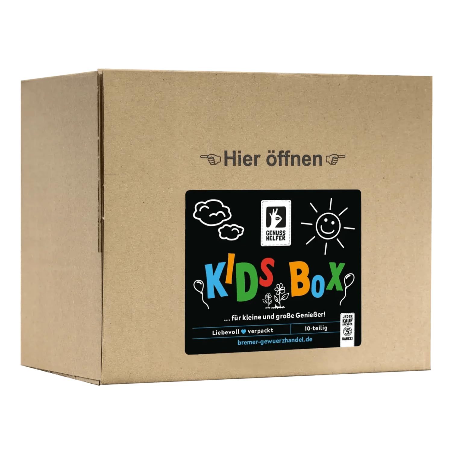 Bremer Gewürzhandel Genuss-Set Kids Box, 10-tlg., Gewürzset, Gewürze Geschenk, Geschenkset, 1205g