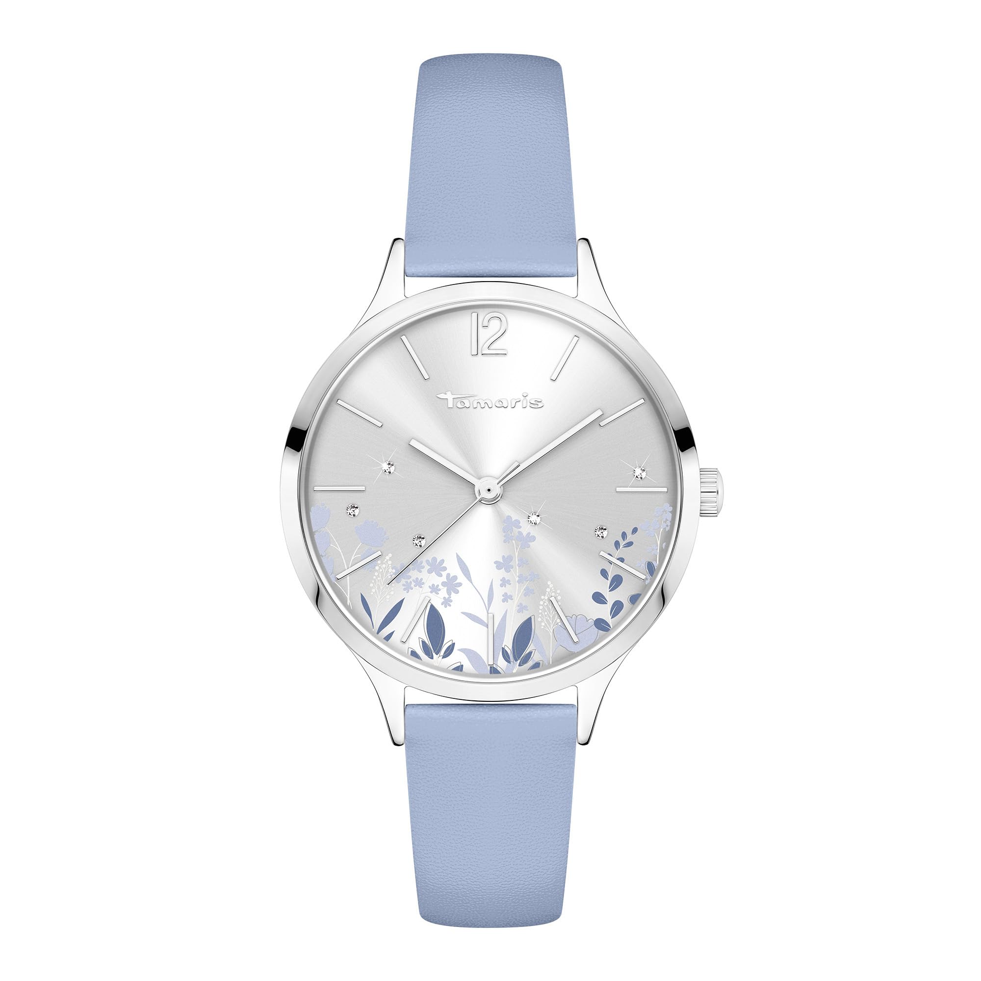 Tamaris Zegarek damski - okrągły - srebrny - 34 mm - elegancki zegarek damski z metalu z mechanizmem kwarcowym - analogowy zegarek na rękę - wodoszczelny 3 ATM - odporny na zarysowania