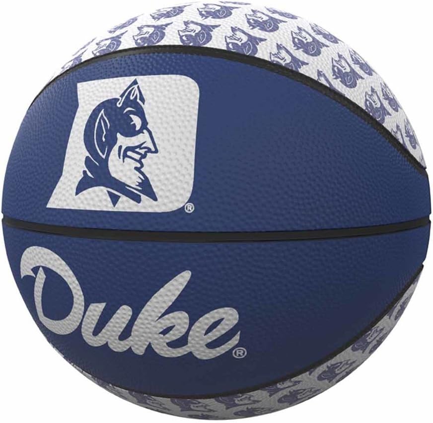 Duke Repeating Logo Mini-Size Rubber Basketball