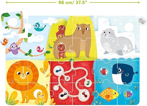 Miniatura 8 de Animal Match Suuuper - Rompecabezas de suelo grande y actividad a juego para niños de 2 años en adelante, multicolor