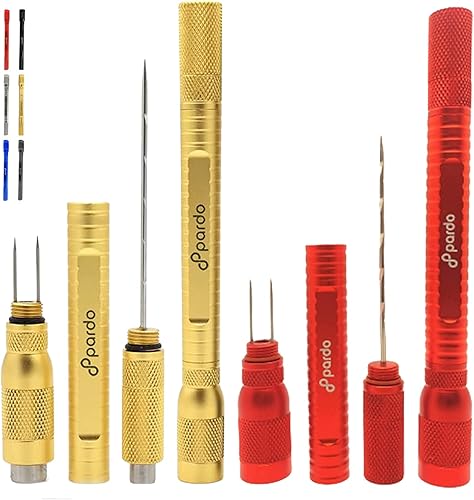 Cortadores de cigarros ultra afilados para calibre de anillo pequeño a grande, herramienta de cigarros 4 en 1 (rojo) y punzón afilado para calibre disponible en Yaxa Peru