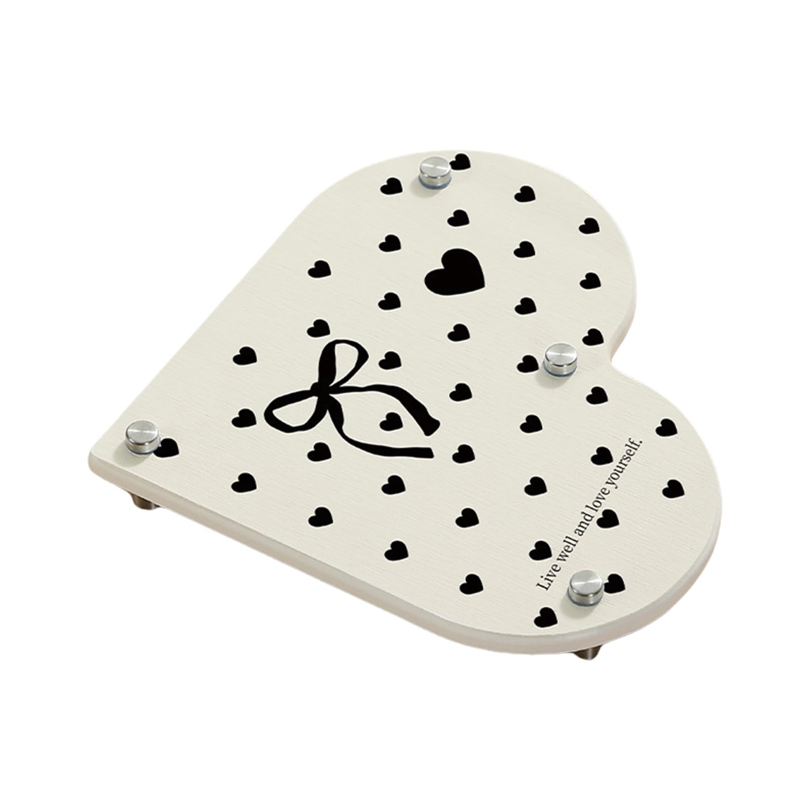 Yhplxyuus Silica Mud Hygienic Tray Adorable Heart Designs Bottom for Bathroom Counter Organization Heart Shape Bathroom Organizers