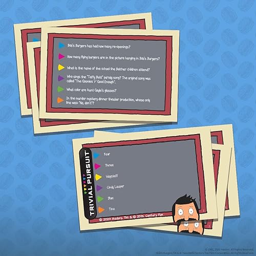 Miniatura 3 de USAOPOLY Trivial Pursuit Bob's Burgers (Edición Quickplay) | Preguntas de juego de trivia de Bob's Burgers | 600 preguntas y muere en un contenedor