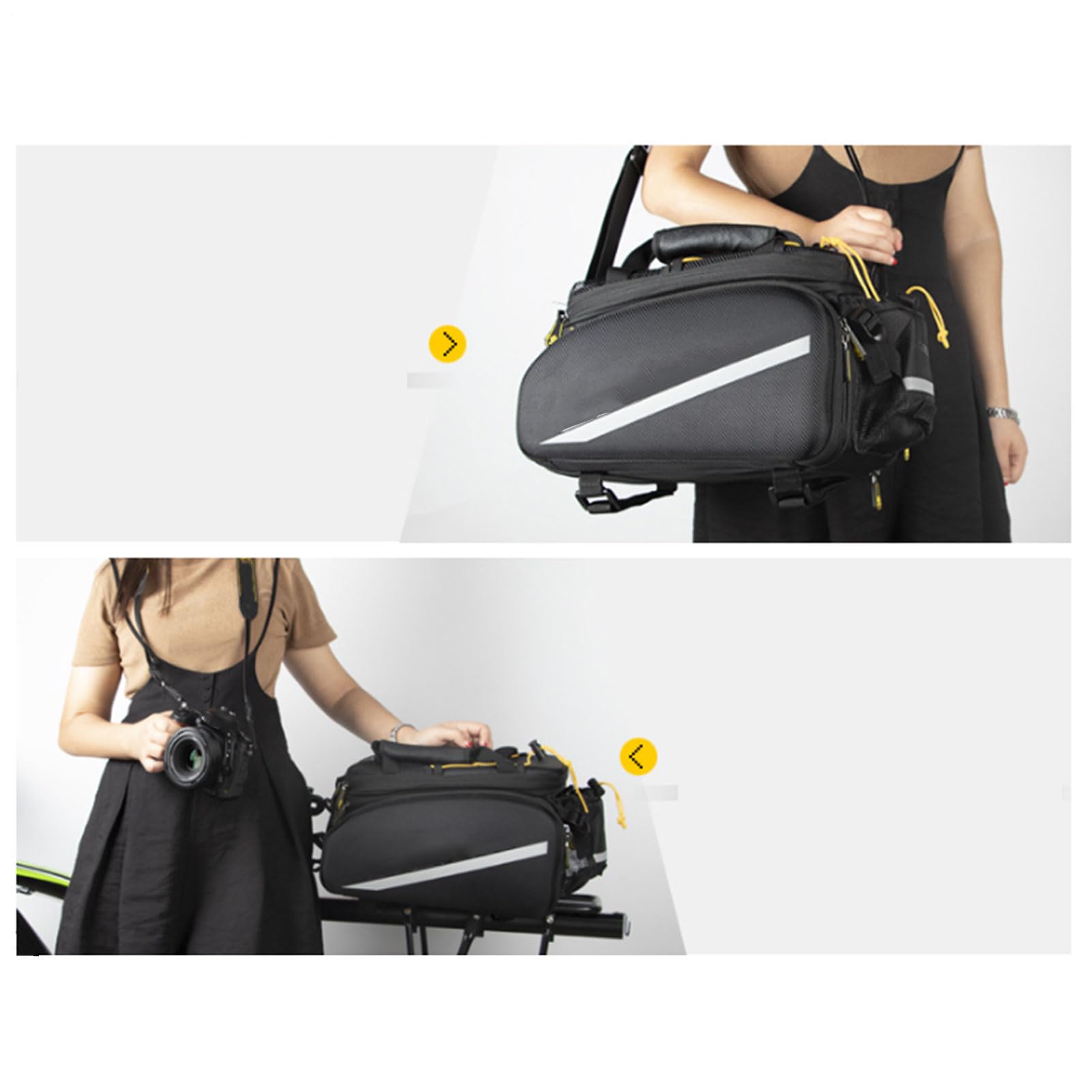 Borsa Da Bici Pannier Organizzatore Per Portapacchi Posteriore Biciclette | Grande Borsa Impermeabile Elettronica per Viaggi Ciclismo Escursionismo Shopping
