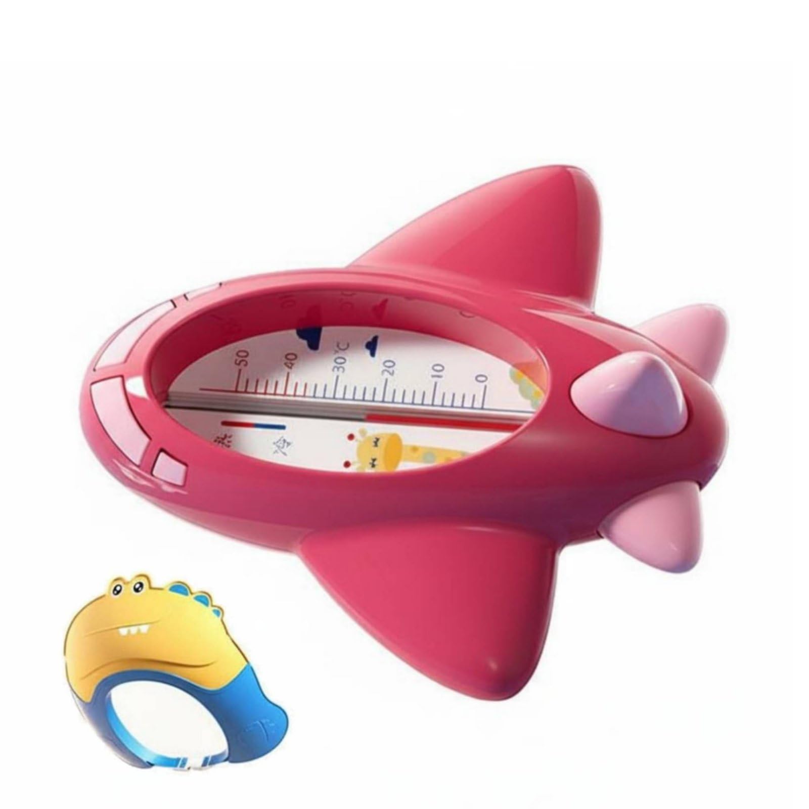 Ojiva® Baby Bath Thermometer Waterproof Buoyant Bath Toy Thermometer Infant Water Temperature Non-Mercury-Safe Liquid-Safe, Red, Airplane W Bath Cap|Baby|Baby Safety & Health-picture-13