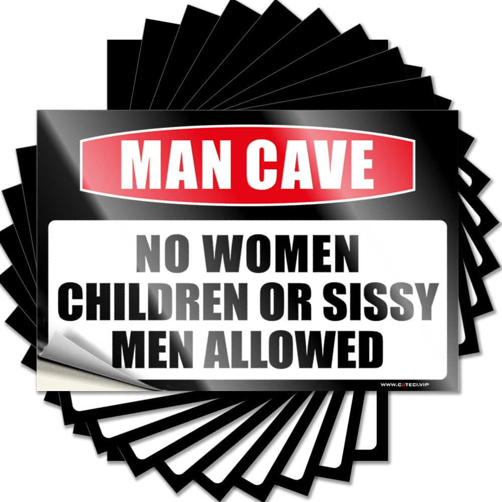 Outdoor Patio Decor Billiard Quote - Man Cave Rules Water Waterproof Vinyl Sticker(12X18CM)