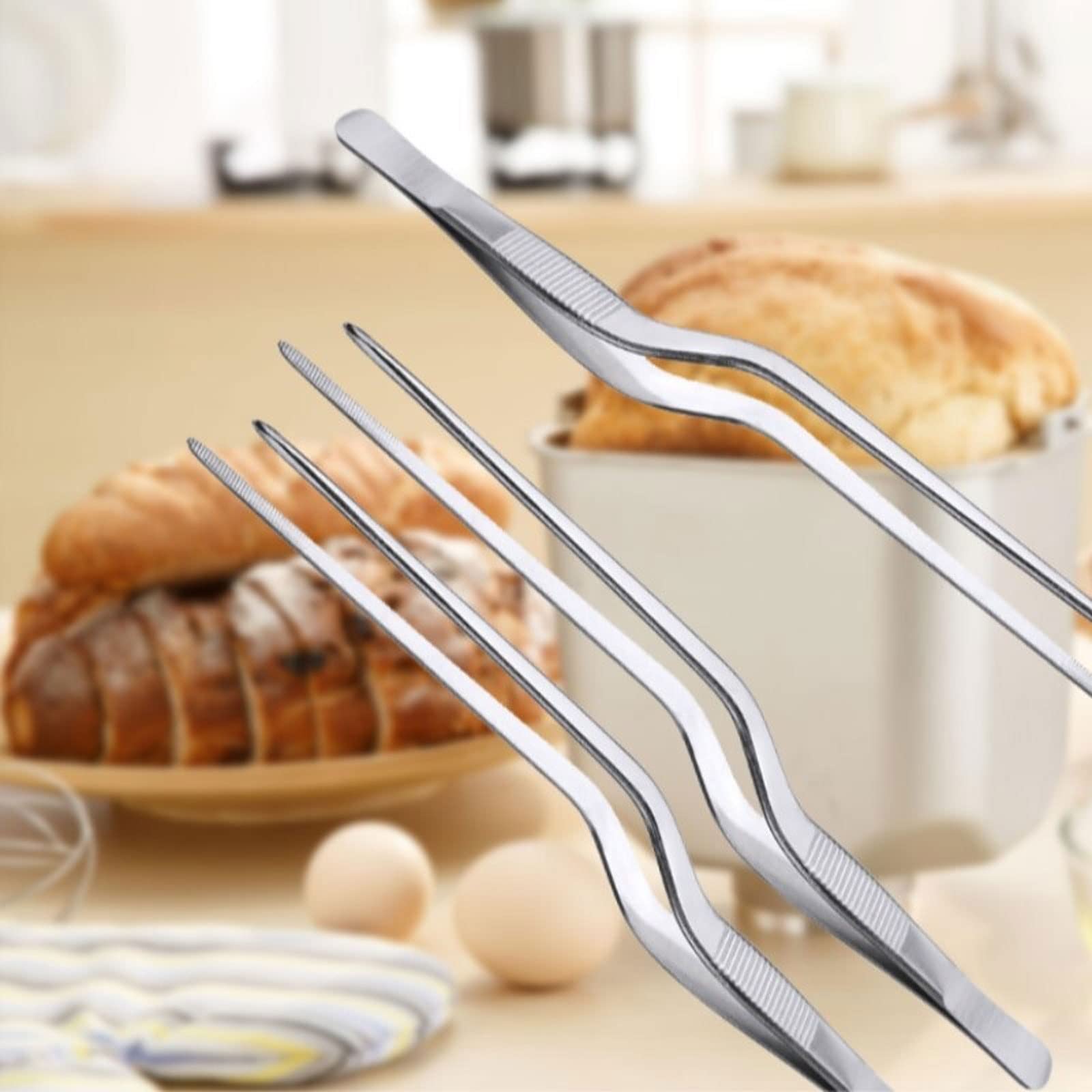 Kochzange Edelstahl Küchenzange Küchenutensilien BBQ Pinzette Lebensmittelklammer Küchenchef Zange