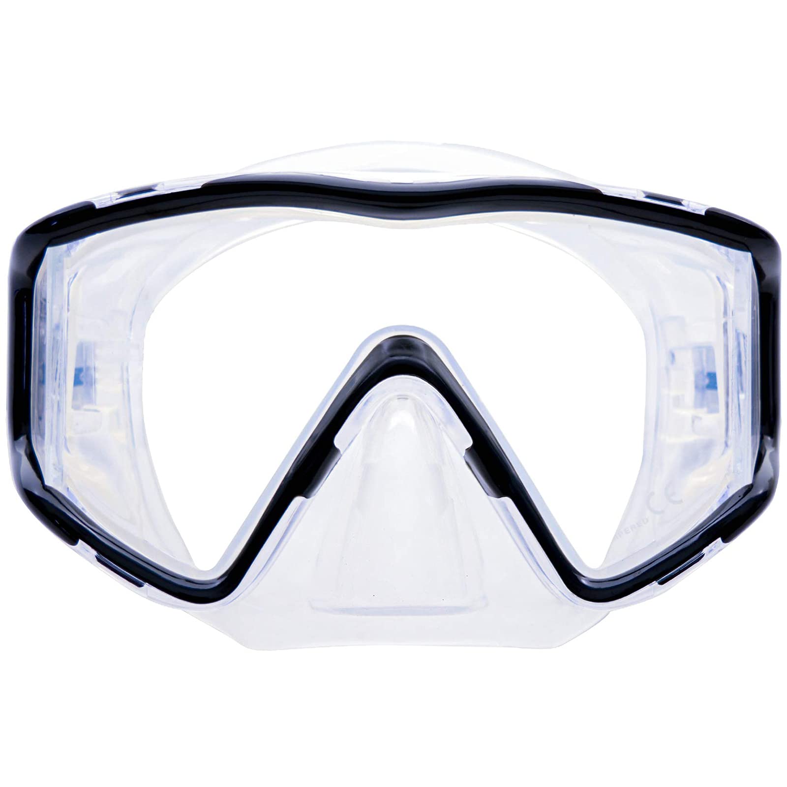 EVO Tiburon 3-Lens Panoramic Dive Mask - Scuba Diving Mask - Diving Masks for Adults - Scuba Diving Accessories - Scuba Gear - Dive Mask - Scuba Masks