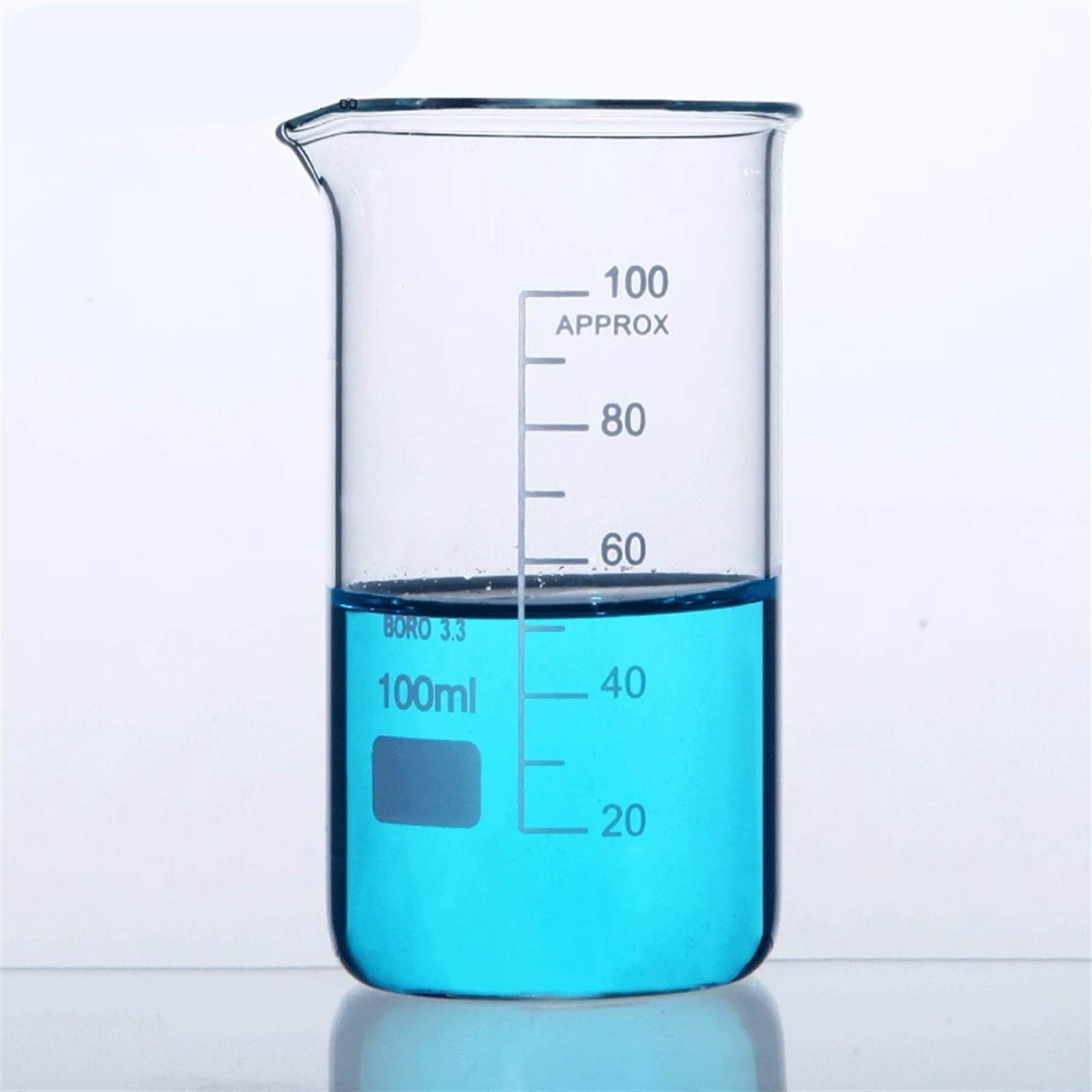 Juego de laboratorio de cilindro graduado de vidrio y vaso de precipitados de forma alta, capacidad de 50 ml a 2000 ml, ideal para experimentos científicos y mediciones