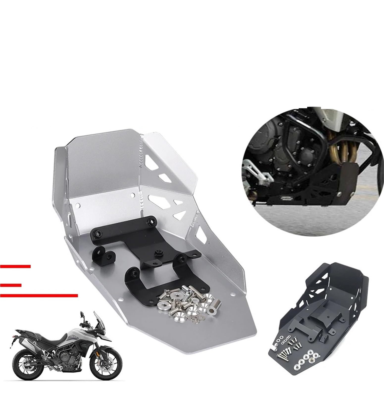 Per Tiger 850 Tiger 900 Per Rally Accessori Protezione motore bassa, piastra paramotore telaio copertura motore Base del Motore(1)
