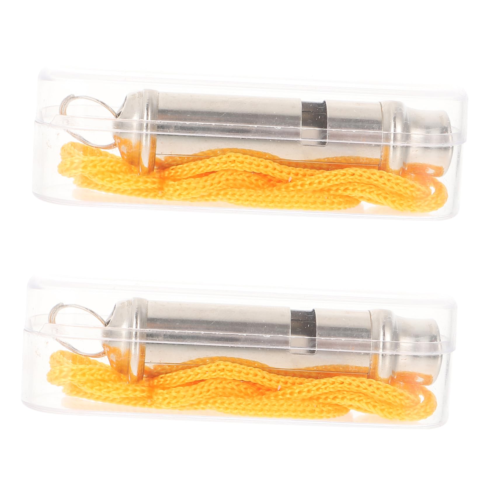 balacoo 2pcs Post Whistles Whistle Referee Umpire Football Whistle Practicing Whistle Hanging Whistle Racing Whistle Outdoor Referee Whistle Silver Stainless Steel