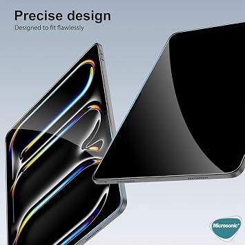 Microsonic Apple iPad Air 11 2024 (A2902-A2903) Tempered Glass Glass Screen Protector [Screen Protector Compatible with iPad Air 11 2024 - Transparent]