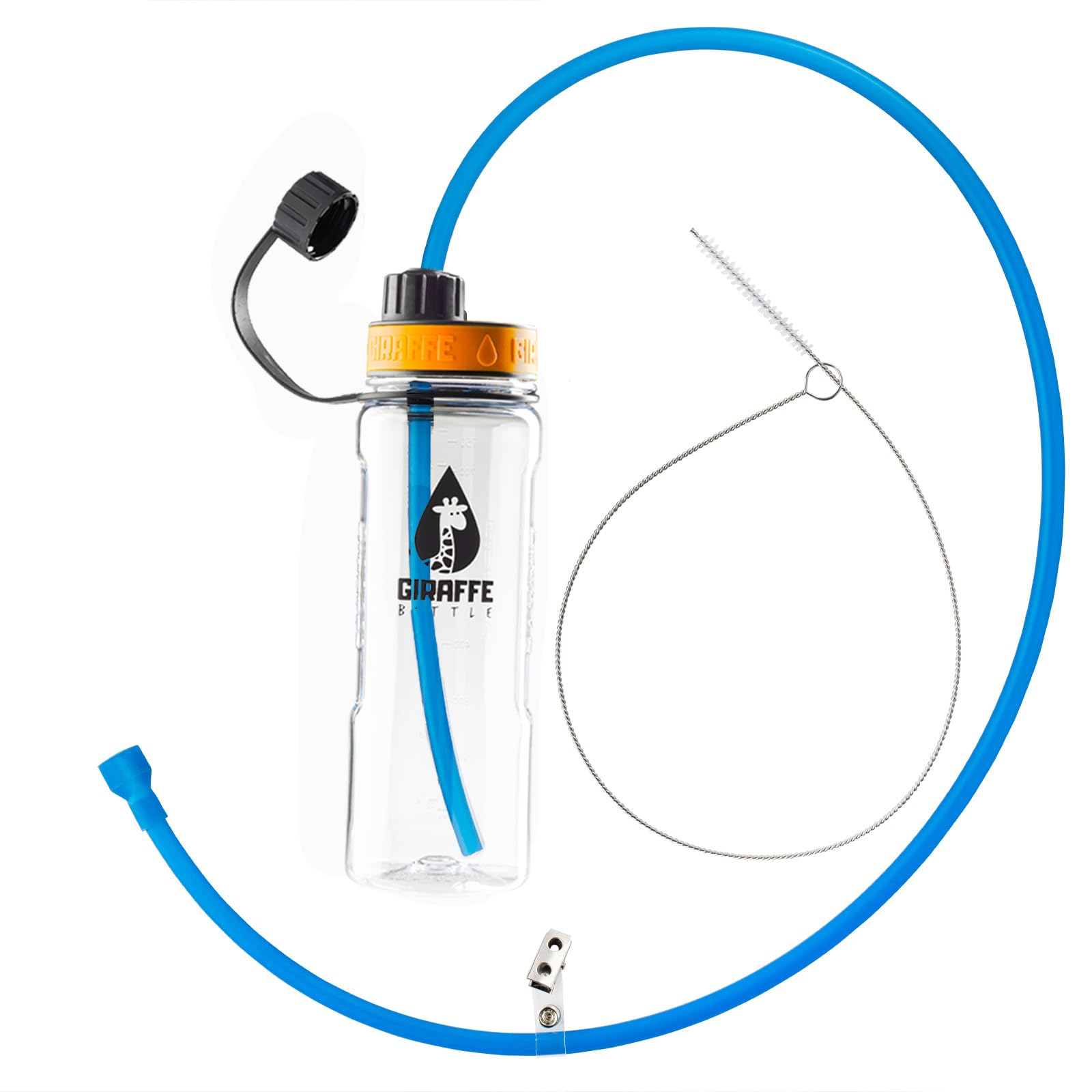 Giraffe Bottle Journey Hydration System, transparente Tritan-Flasche, 91 cm Journey Straw