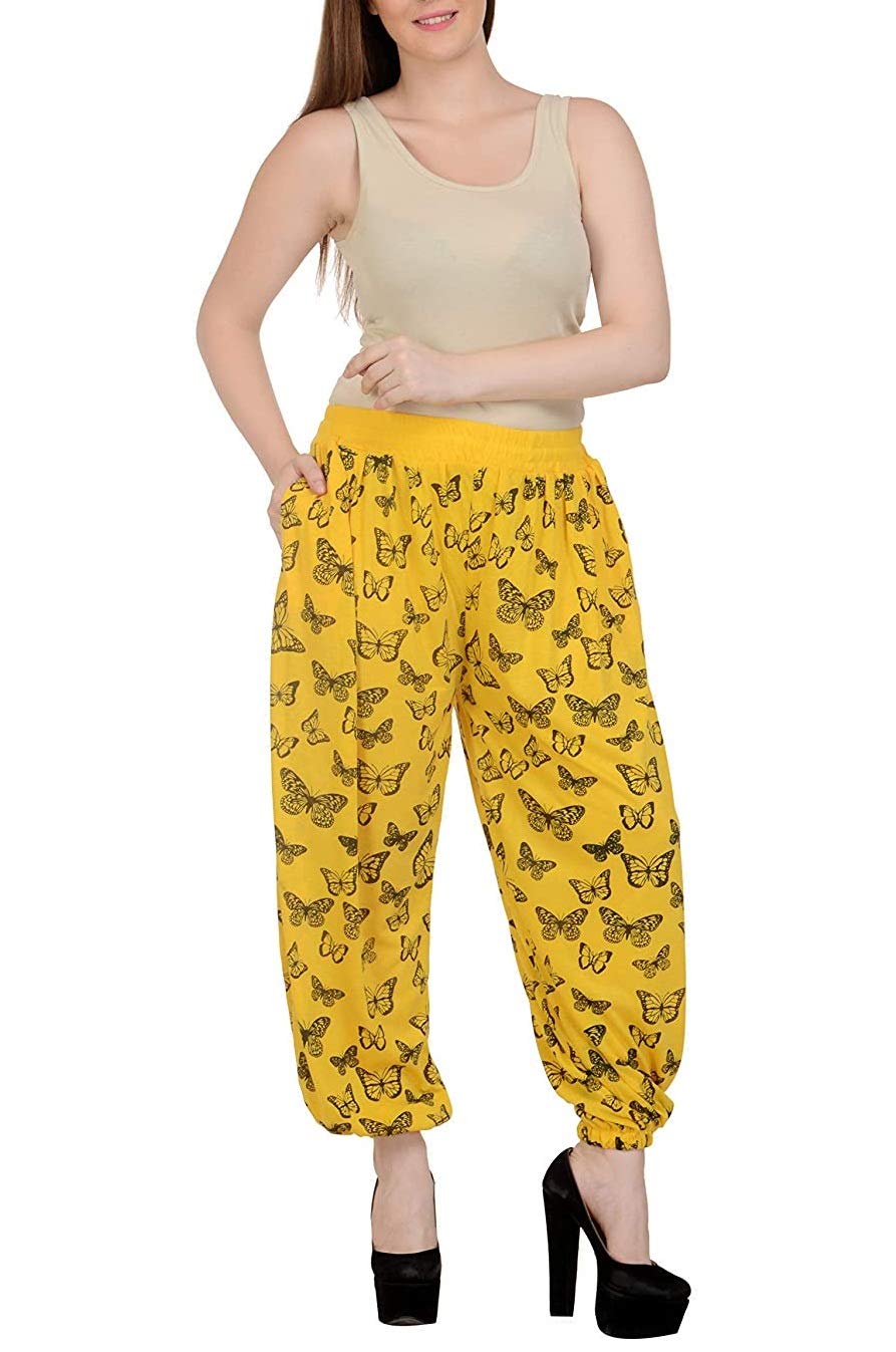 uzmano Harem Pants for Women,Girls Yellow (Free Size)-picture-38