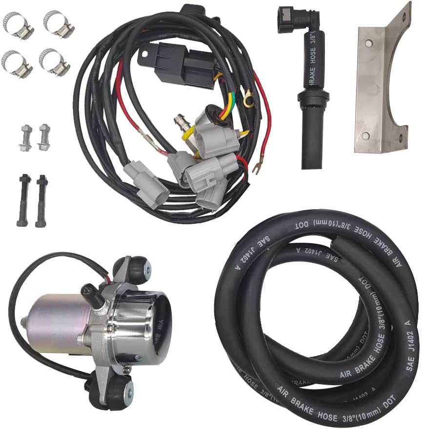 TMaster 12V Brake Booster Vacuum Pump kit - "Plug and Play" w/installation kit,Quiet high-performance 18'' to 25'' electric vacuum pump for brake booster