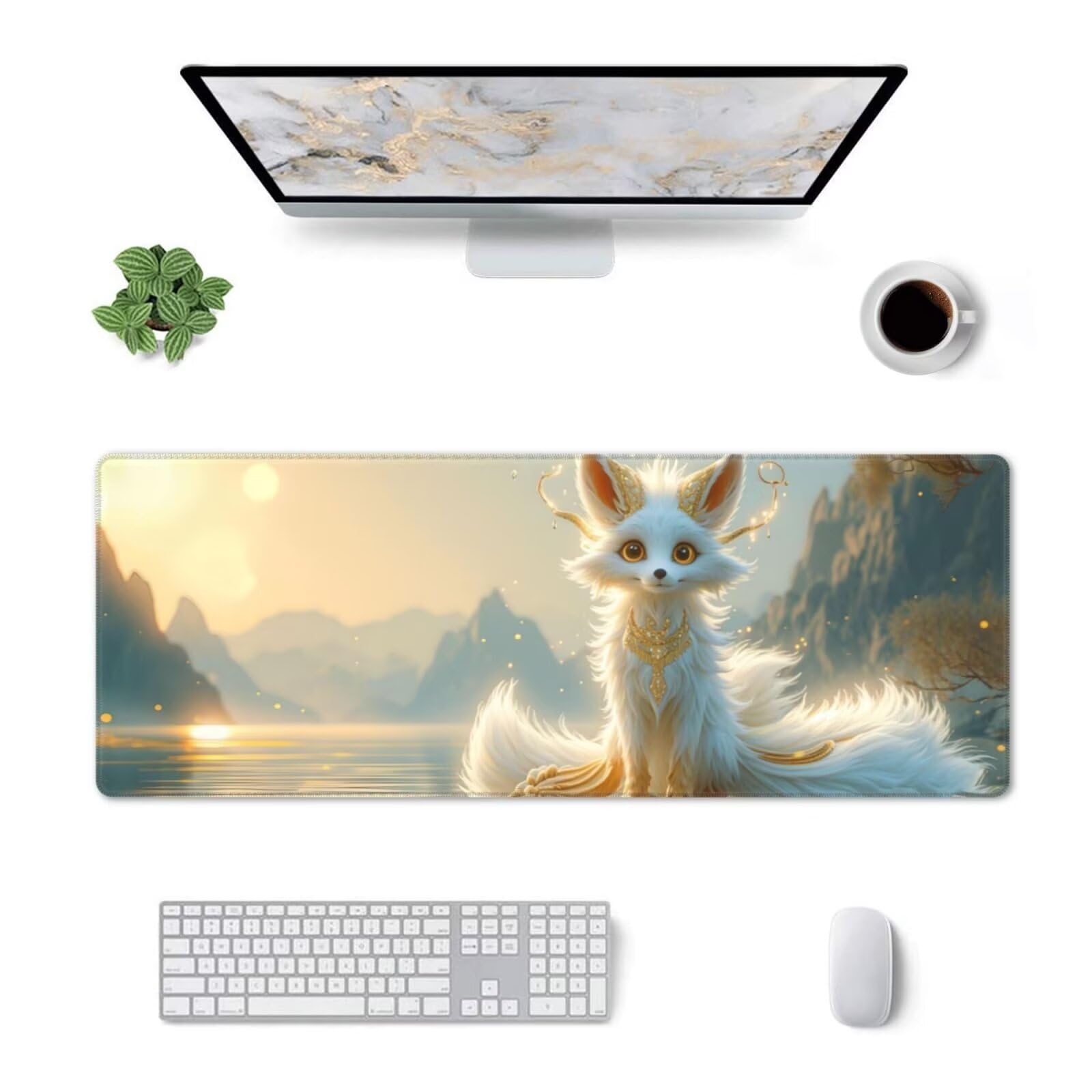 Tappetino Mouse, Tappetino Mouse Gaming Grande XXL 1500x800x3mm Tappetino Scrivania Mouse Pad, Base in Gomma Antiscivolo, Bordi Cuciti, Mousepad per Ufficio e Gaming (una persona astuta e cattiva R386