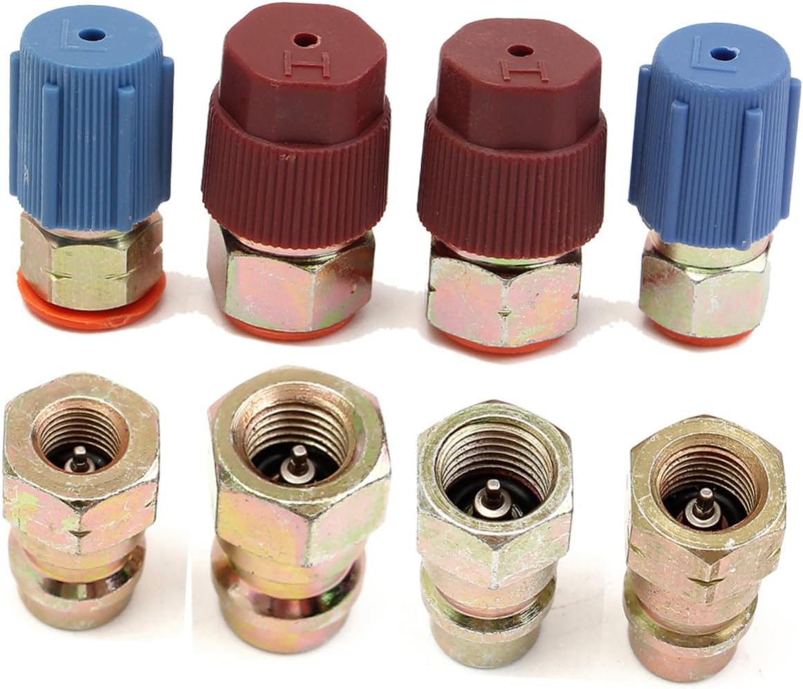 SUPVOX 12pcs Quick Disconnect Adapter Kit Charging Ports Side Retrofit Fittings with Caps Compatible Conversion