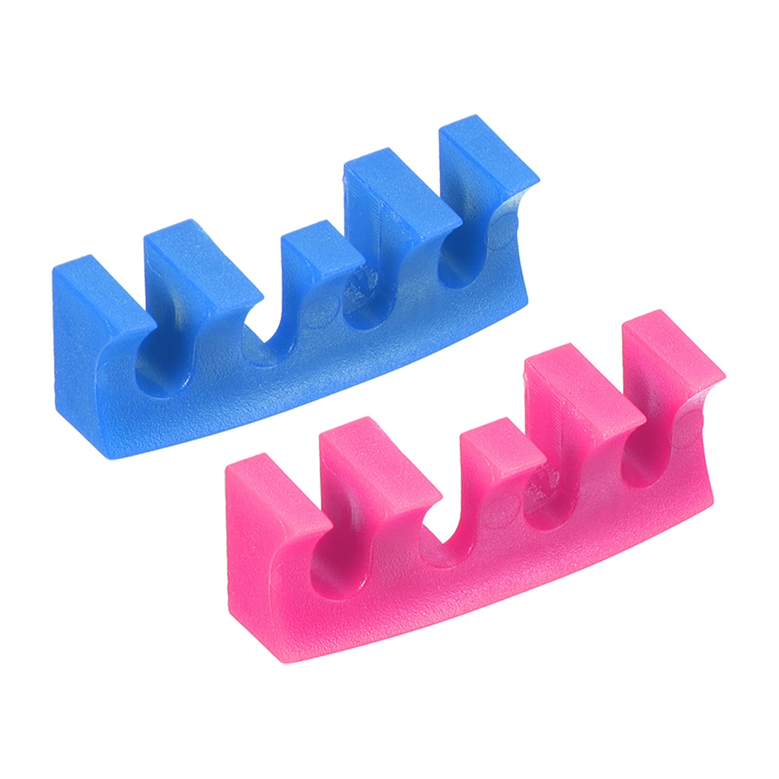 PATIKIL Badminton Stringing Racquet Load Spreader, 2 Pack Embedded Racket High Pounds Load Adapter Protector Stringing Machine Tool, Pink/Blue