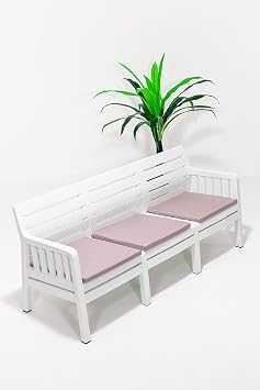 White Triple Garden Chair with Sandalie Lara Cushion