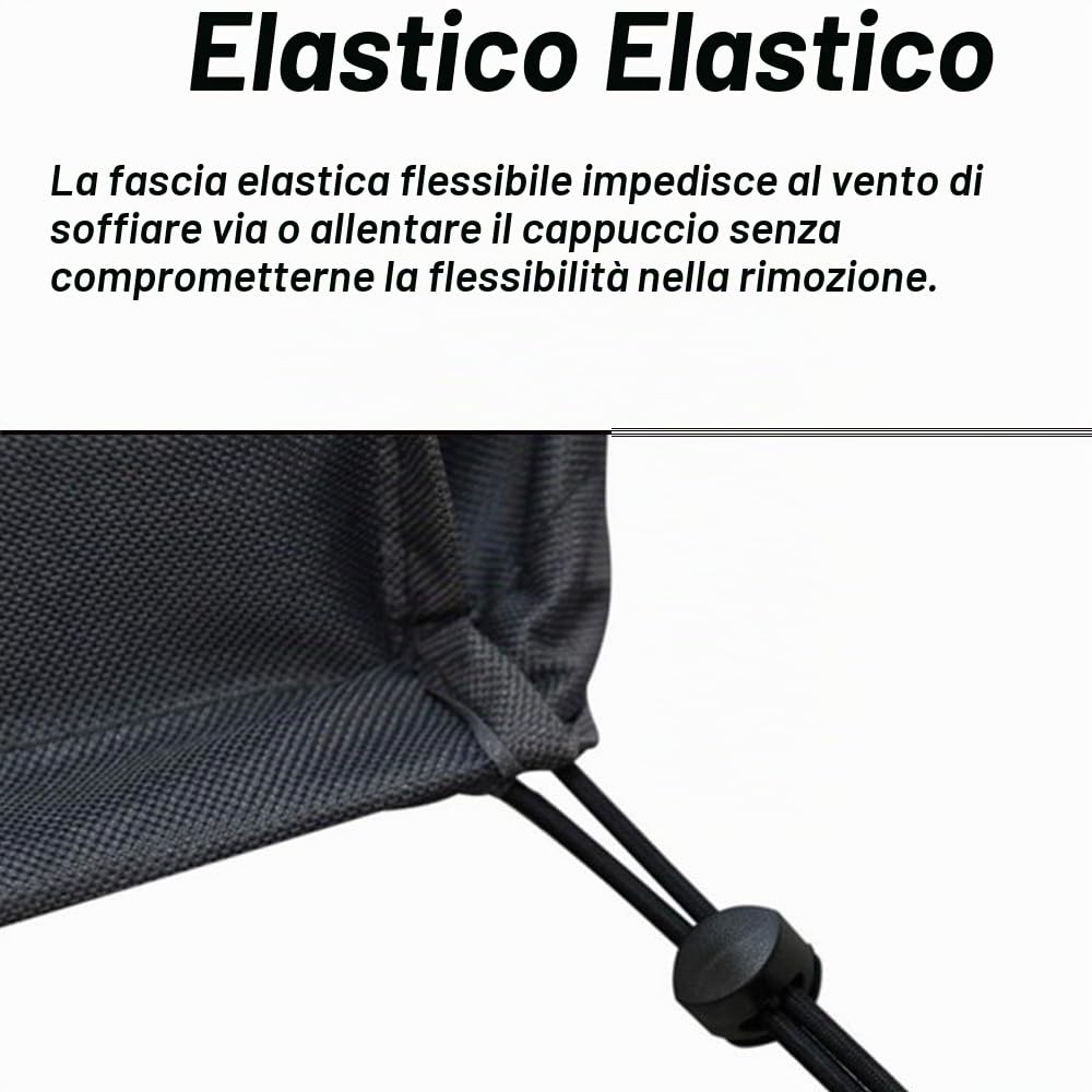 2 coperture per sedie pieghevoli per esterni, 82 x 93 x 22 cm, impermeabili, per la casa, il giardino, i mobili (nero)