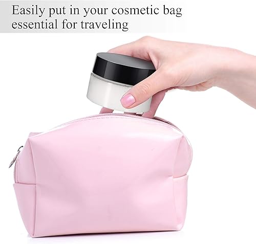 Miniatura 4 de 24 tarros redondos de apertura ancha de plástico transparente con tapas para almacenar líquidos y productos sólidos.