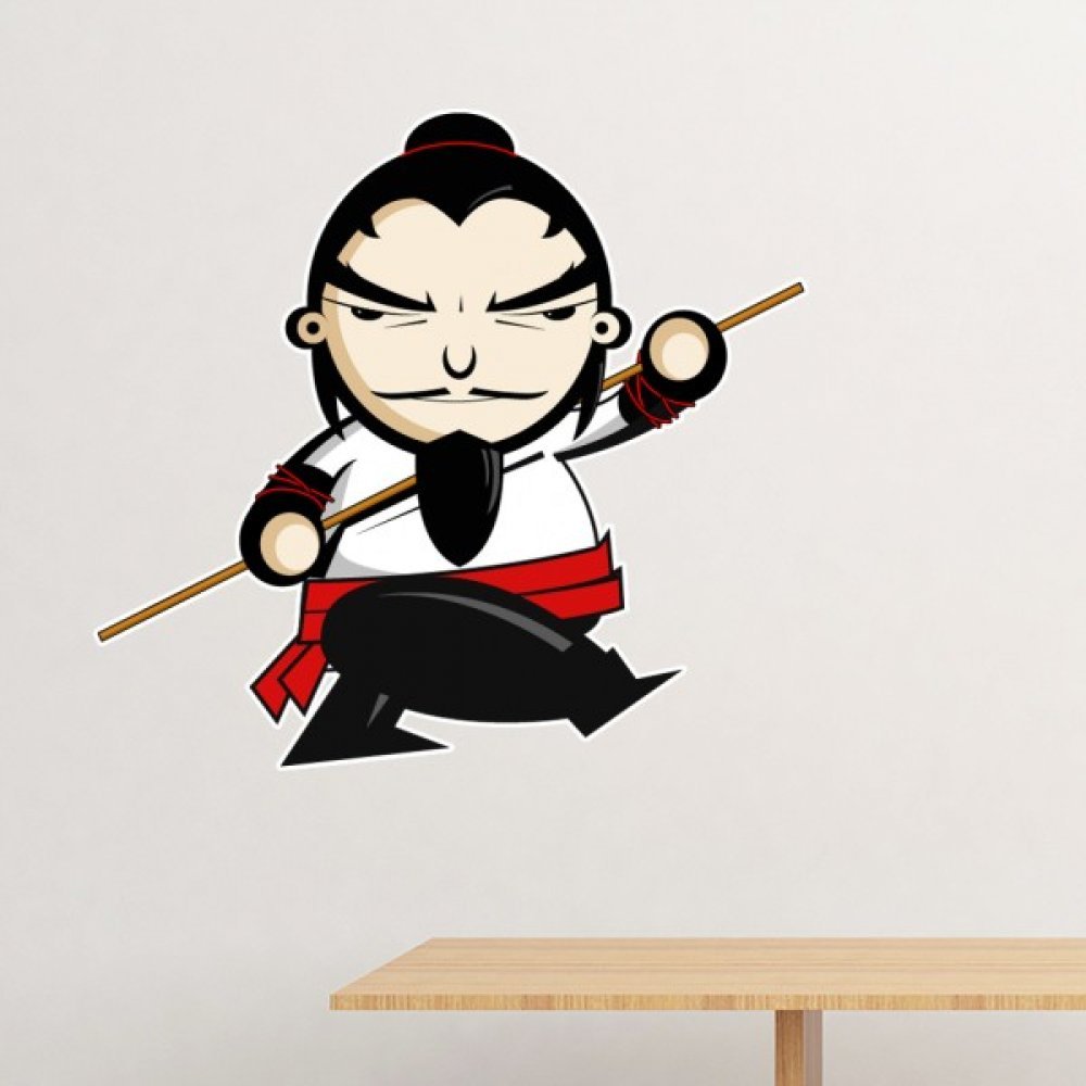 Sticker mural Lujunyi BD chinoise pour decoration chambre enfant et salon 60cm