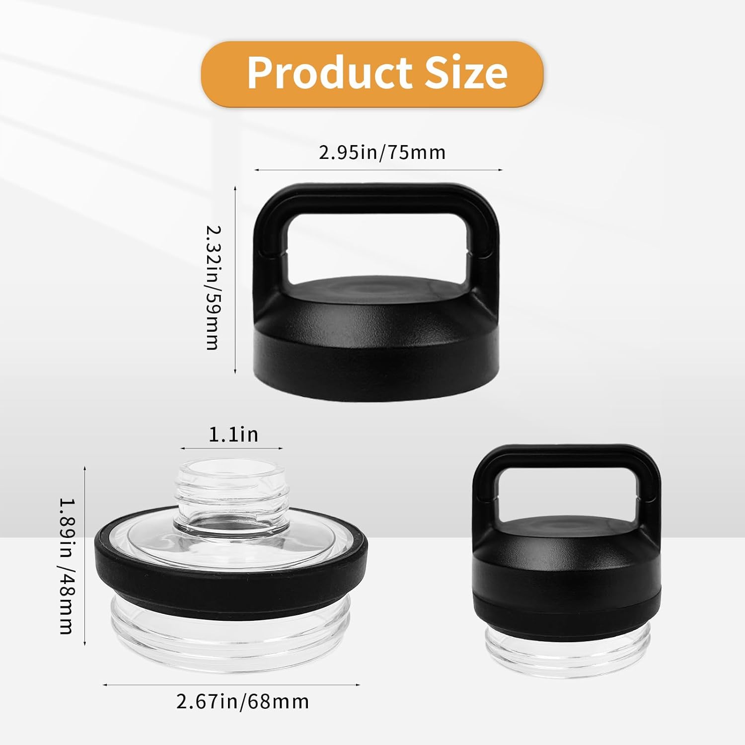 Chug Cap Compatible with Yeti Rambler 18/26/36/64 oz, Chug Cap Replacement - Image 5