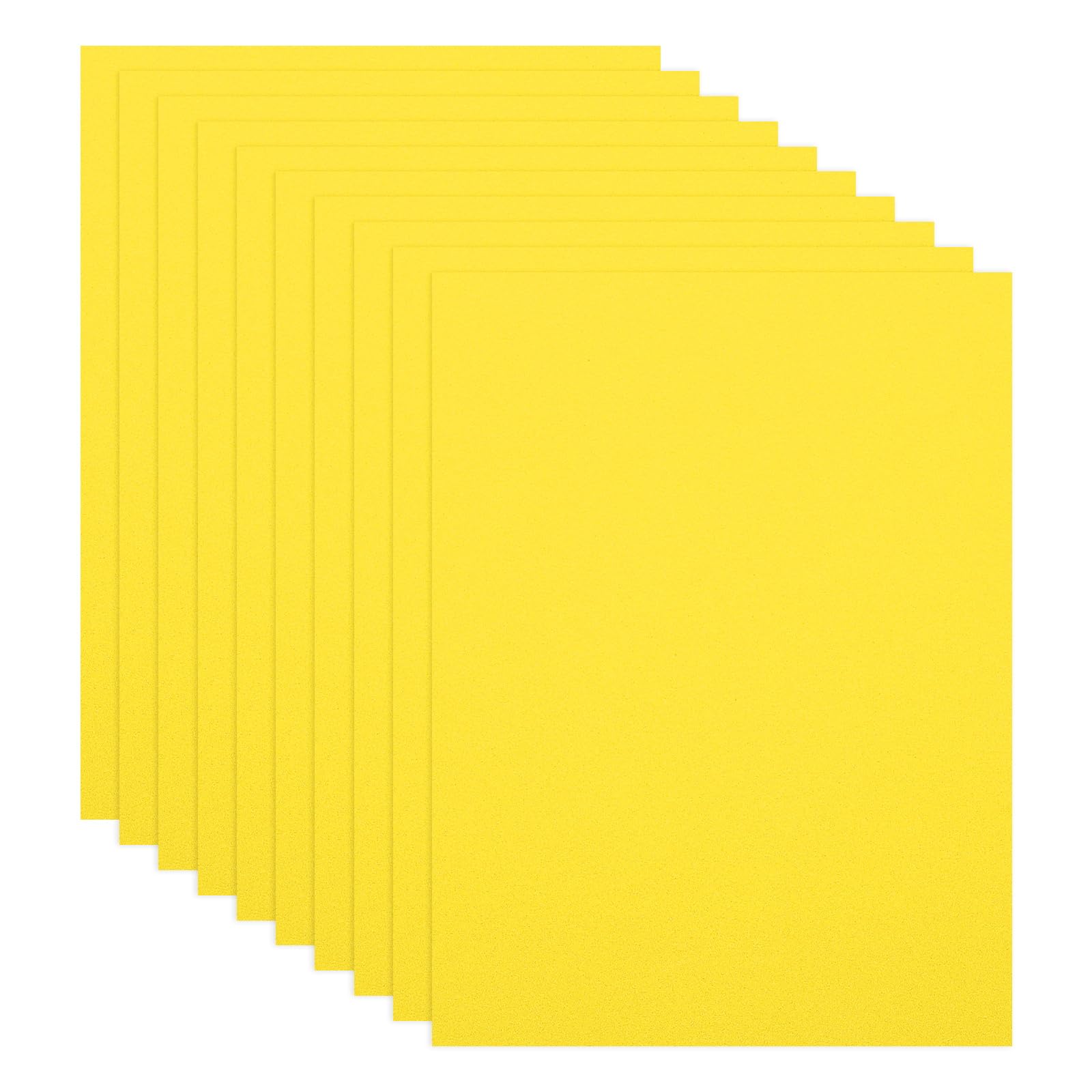 PATIKIL 10 Pcs Yellow EVA Foam Sheets, 12 x 8 Inches Foam Sheets for Crafts Flexible DIY Handcraft Scrapbooking Art Supplies, 20x30cm