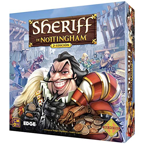 CMON | El sheriff de Nottingham 2ª Edición | Juego de Mesa de Estrategia para Adultos y Jóvenes | A Partir de 14 Años | De 3 a 6 Jugadores | 60 Minutos por Partida | Español