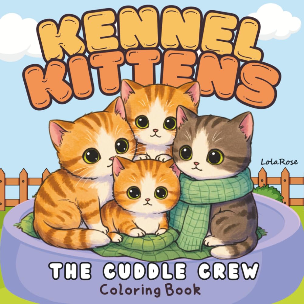 The Cuddle Crew (Kennel Kittens): A Cozy Family Coloring Book for Kids, Teens, and Adults Featuring Super Cute Kittens in Playful and Relaxing Scenes