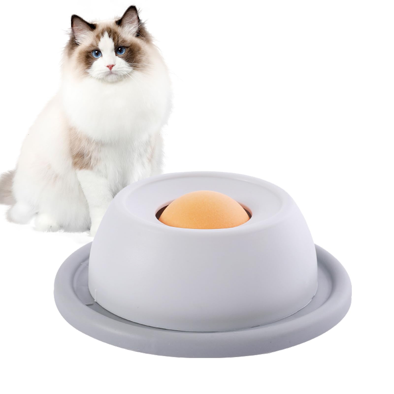 Juguete Interactivo para Perros y Gatos, Comedero Antideslizante para Aliviar la Ansiedad, Promover una Alimentación Saludable y Estimular Mentalmente a Mascotas Pequeñas y Medianas (Amarillo) — view 6