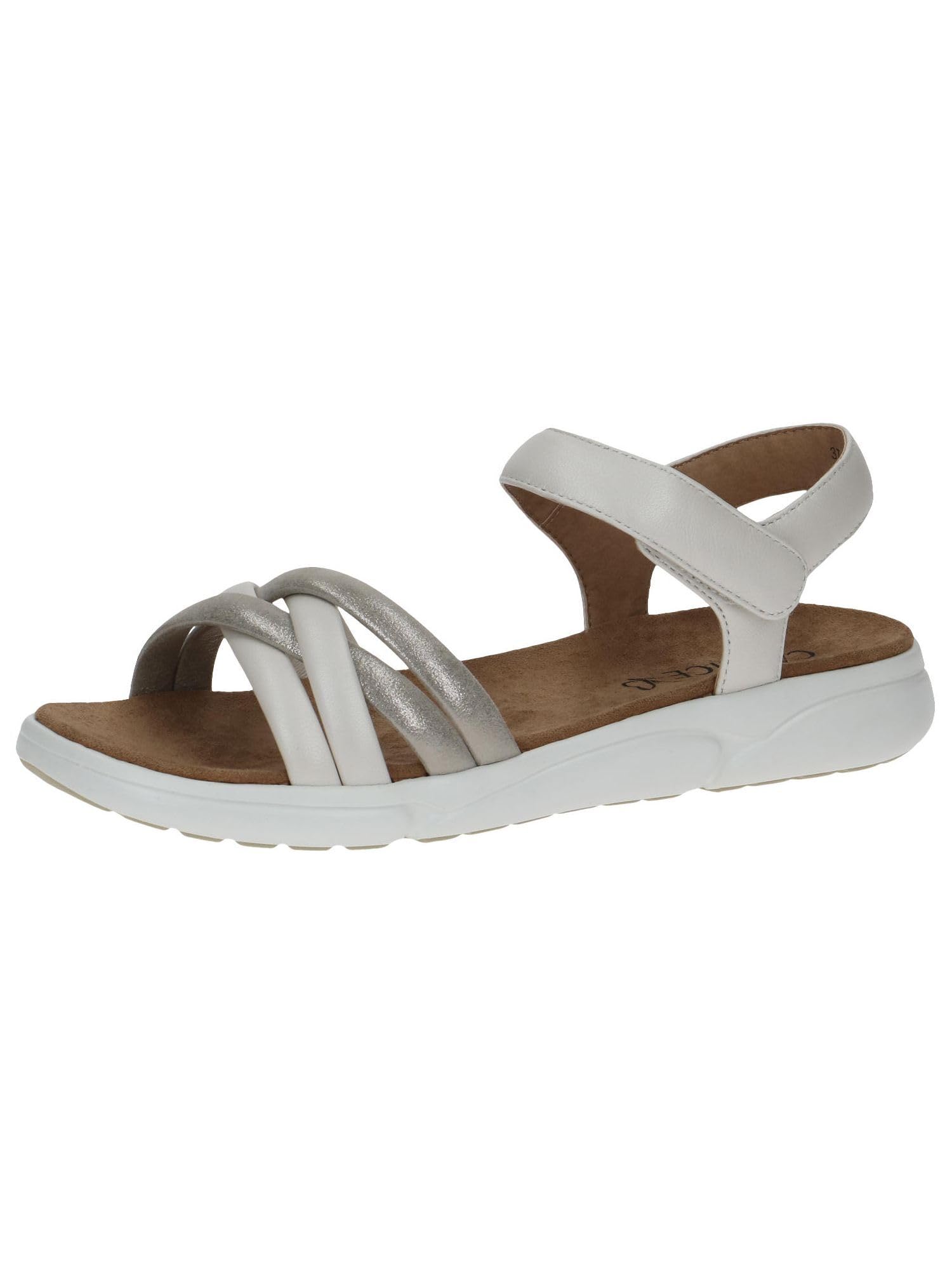 CAPRICE Women's Sandals 9-9-28601-28 G Width, Offwhite Comb, 6 UK