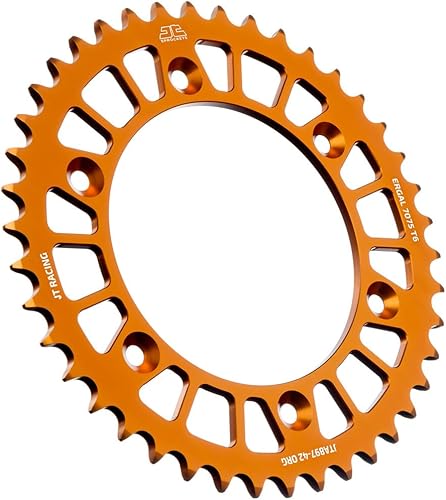 JT Sprockets JTA897.42ORG piñón trasero anodizado naranja de aluminio 7075 T6, solo