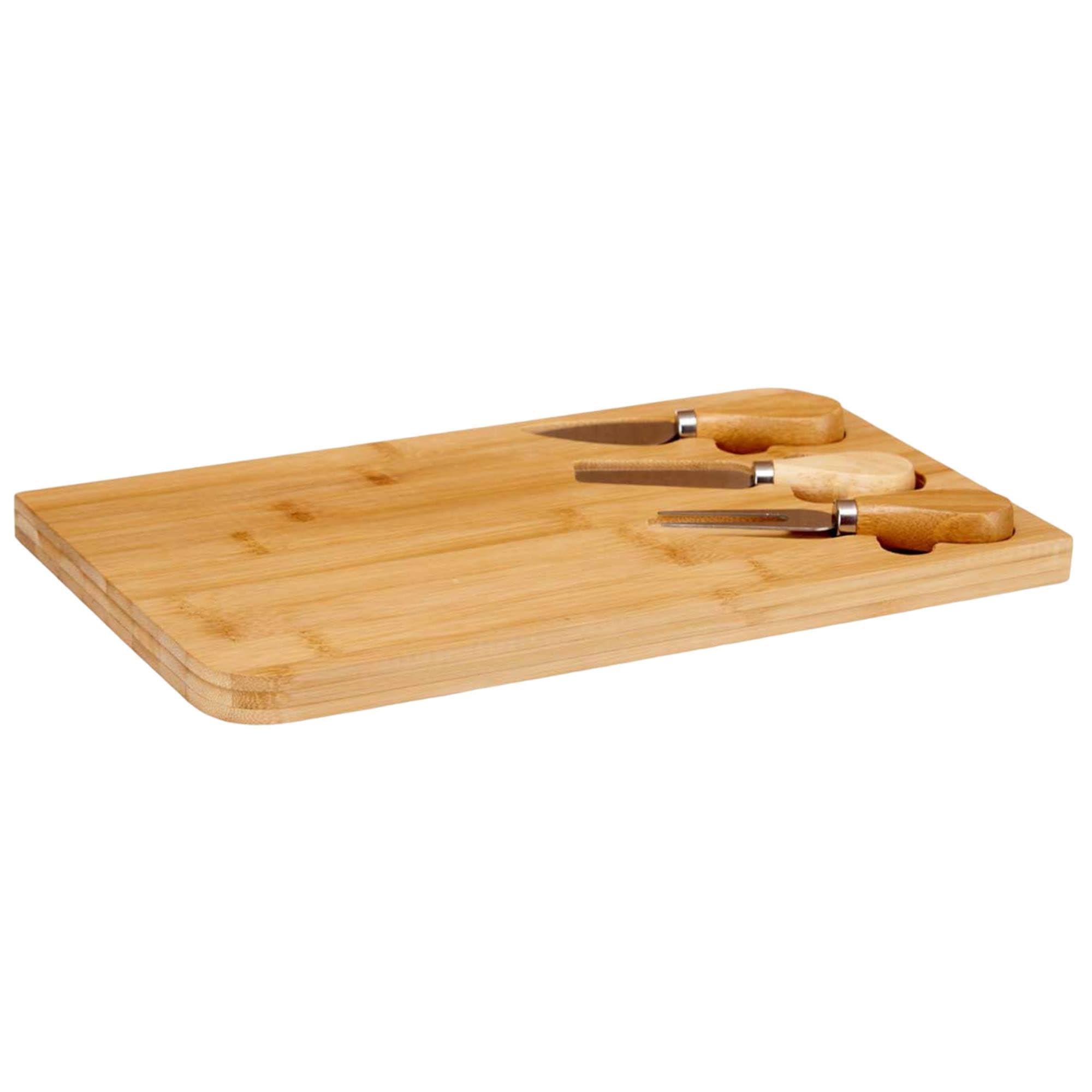 Set of 4 Bamboo Table with 3 Utensils Kinvara Collection