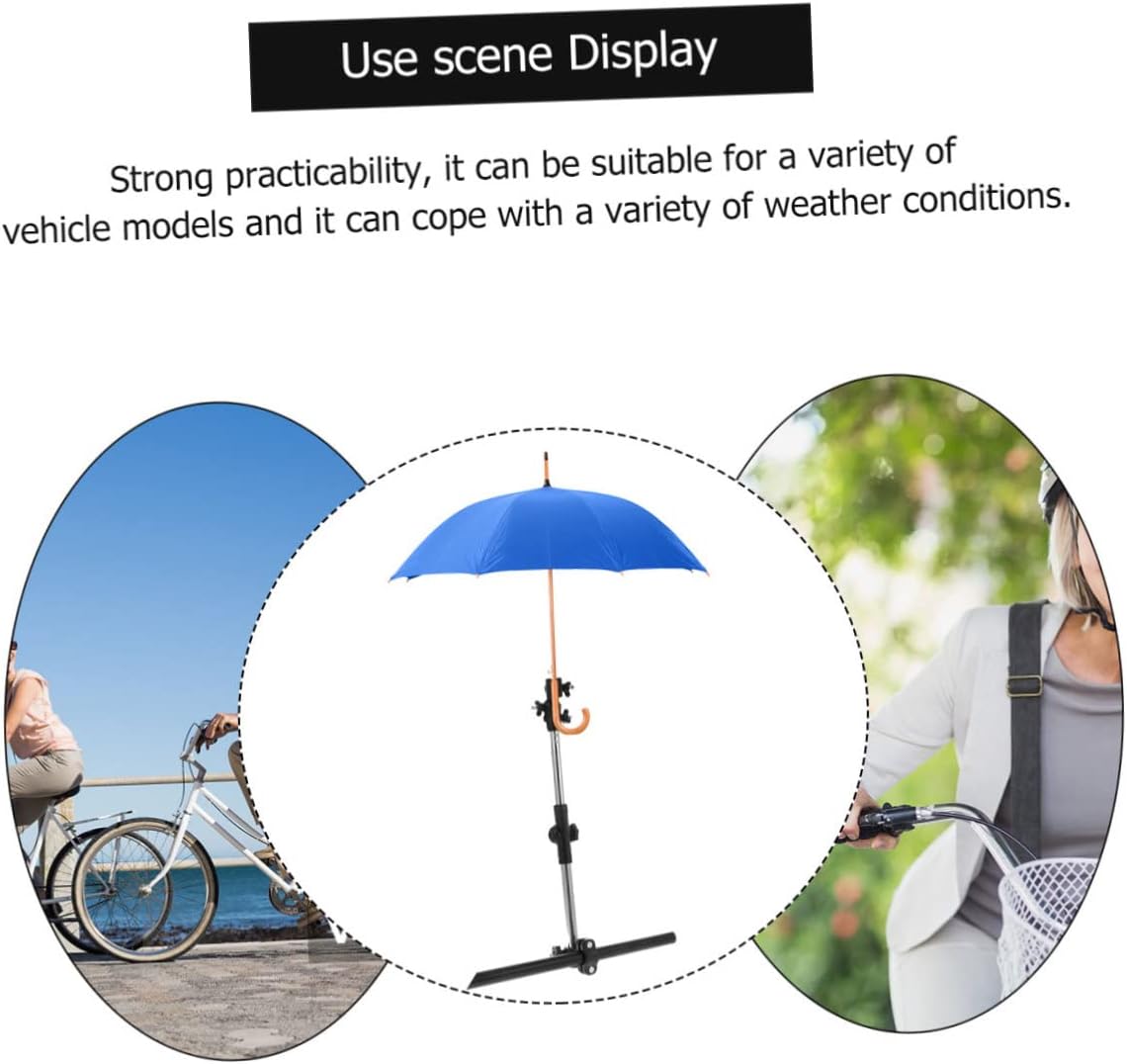 1pc Folding Style Umbrella Stand Bracket Holder for Black Portable Umbrella Rack Easy to Install for Rainy Fits Handlebar Types