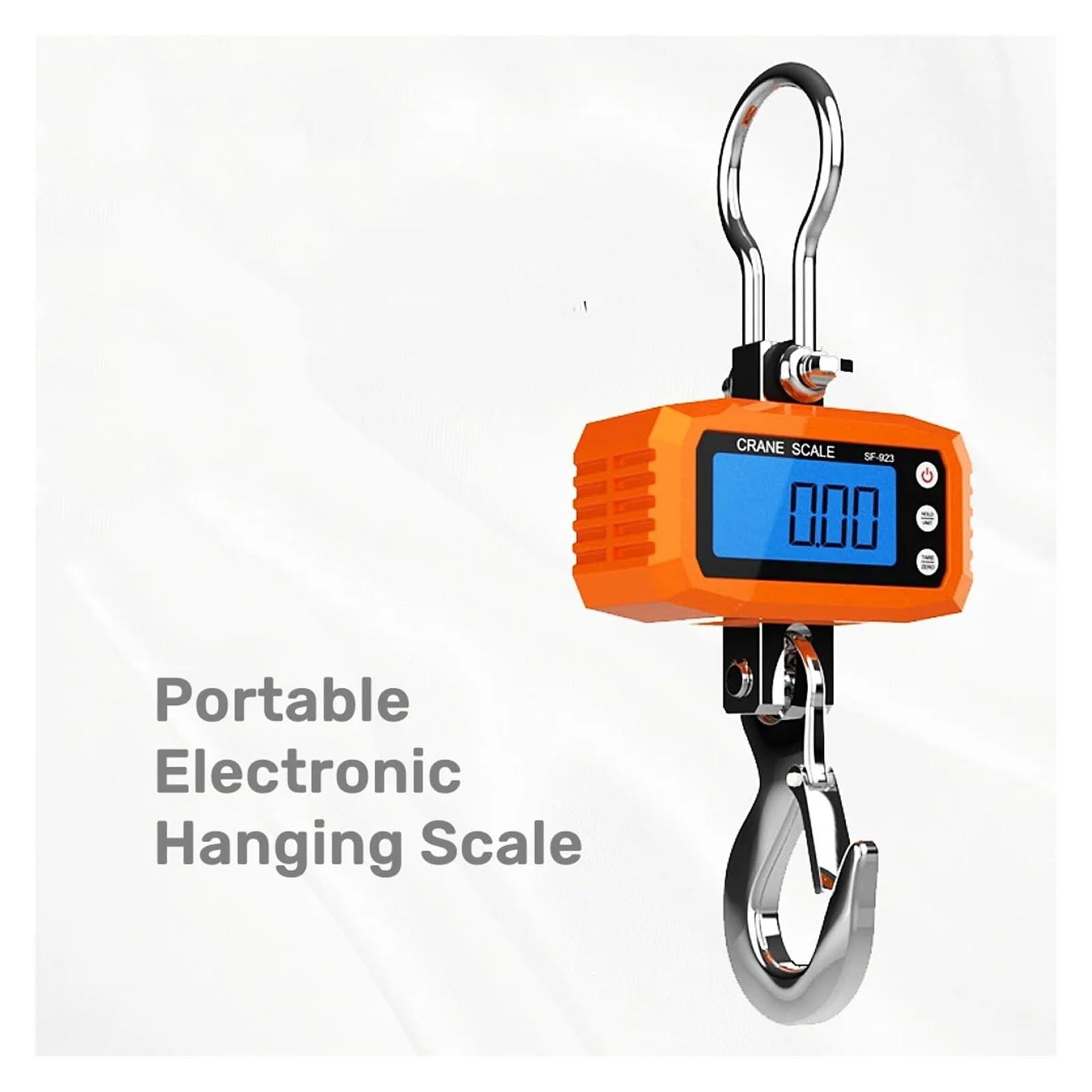 Balanza digital para grúa, Báscula de grúa electrónica portátil, báscula colgante carcasa aluminio 500-1000kg, gancho acero inoxidable, Digital Steelyard